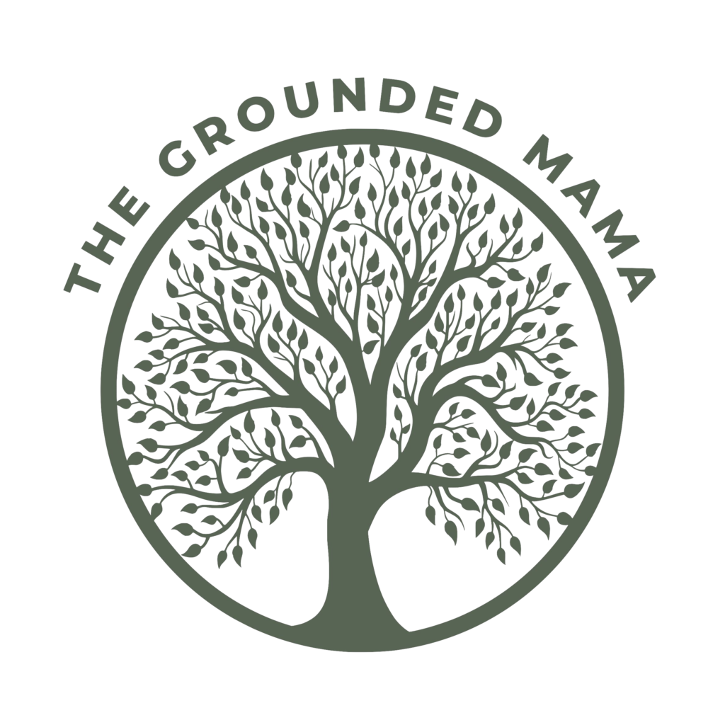 One Positive Birth Story (and how it changed everything) The Grounded Mama logo, featuring a large tree, surrounded by a circle and the words 'The Grounded Mama'